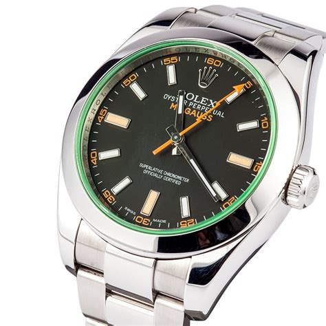 rolex milgauss green face